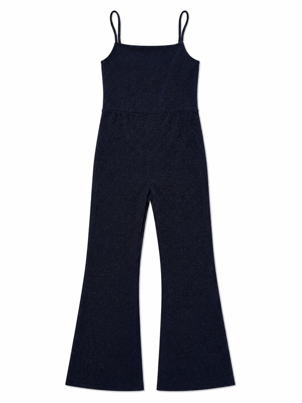 Urban Outfitters Navy Sparkle Spaghetti-Strap Jumpsuit, Size Medium